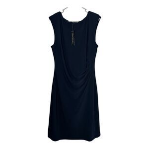 Catherine Malandrino Women's Dress Jersey‎ Dark Blue Ruched Size 14